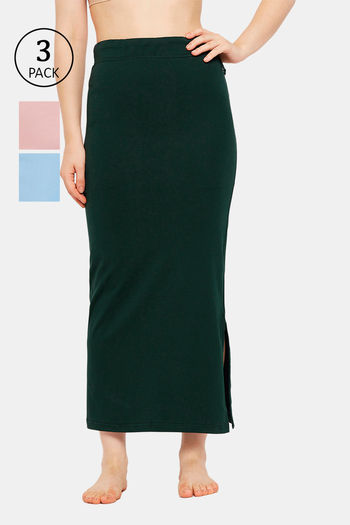 Buy Secrets Cut & Sew Mermaid Saree Shapewear (Pack of 3) - Multicolor