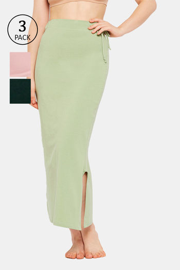 Buy Secrets Cut & Sew Mermaid Saree Shapewear (Pack of 3) - Multicolor