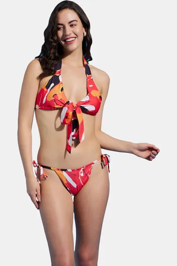 Buy Secrets By ZeroKaata Polyester Bikini Set - Multicolor