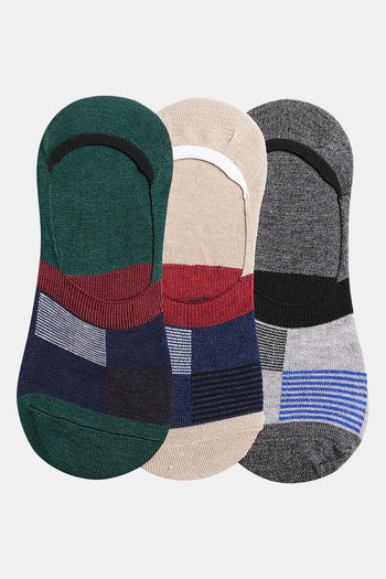 Buy Secrets By ZeroKaata Cotton Ankle Shoe Liner (Pack of 3) - Assorted