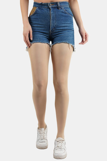 Buy Secrets By ZeroKaata Women Semi Sheer Pantyhose Stockings - Skin