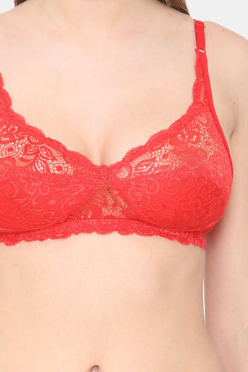 Buy N-Gal Non Padded Non Wired Medium + Coverage Lace Bra