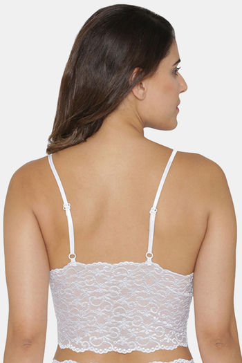 Buy N-Gal Non Padded Non Wired Full Coverage Cami Bra - White at