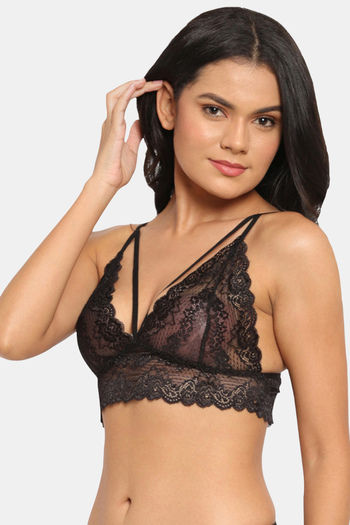 Buy N-Gal Non Padded Non Wired Medium Coverage Bralette - Red at Rs.413  online