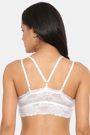Buy N-Gal Non Padded Non Wired Full Coverage Pretty Back Bra - White at  Rs.495 online