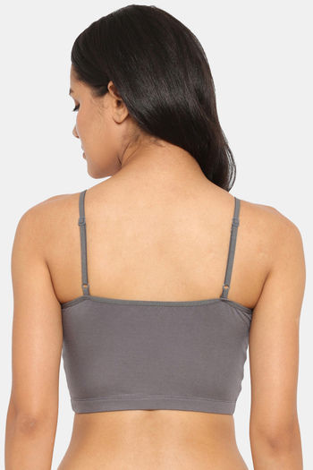 Buy N-Gal Non Padded Non Wired Full Coverage Bralette - Grey at Rs