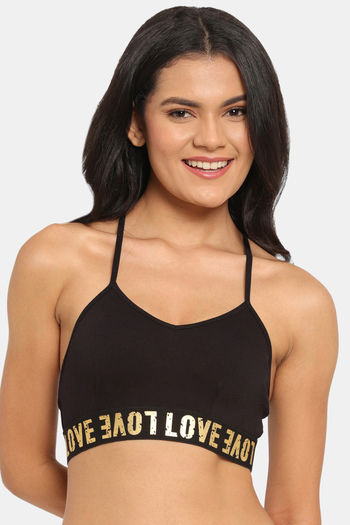 Buy N-Gal Non Padded Non Wired Full Coverage Bralette - Black at Rs.450  online