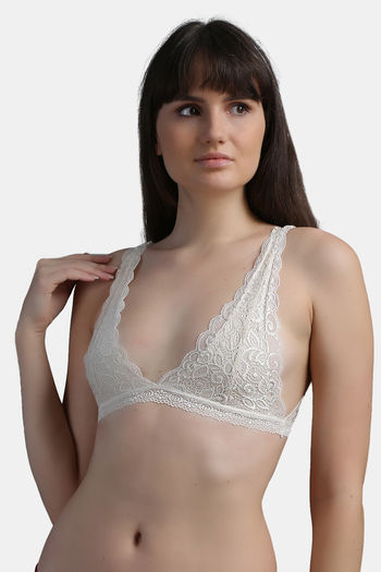 Buy N-Gal Lightly Lined Non-Wired Full Coverage Bralette - Beige at Rs.329  online