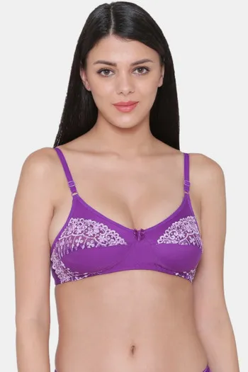 Buy N-Gal Lightly Lined Non-Wired Full Coverage Halter Bra - Purple