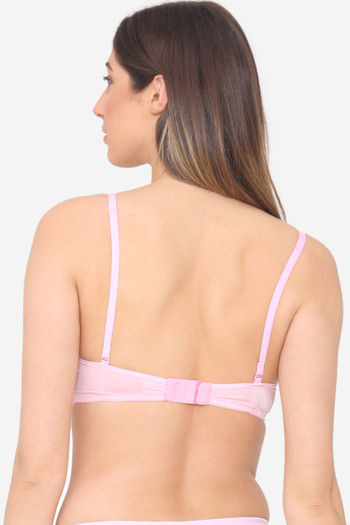 Buy N-Gal Lightly Lined Non-Wired Full Coverage Halter Bra - Pink