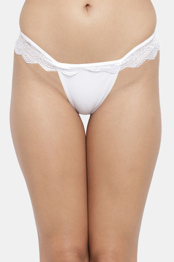 Buy N-Gal Low Rise Half Coverage Thong - White