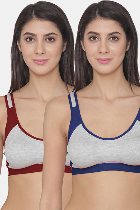 Buy Zelocity Quick Dry Slip On Sports Bra With Removable Padding -  Anthracite at Rs.673 online