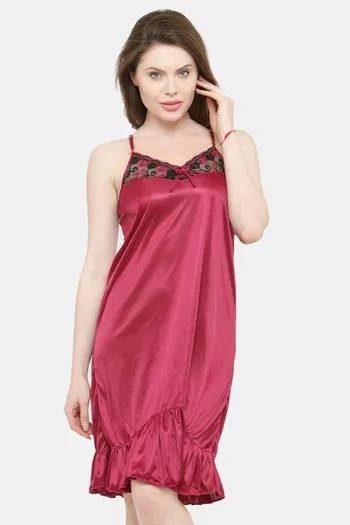 Floral Cotton Nighty (Pink) @ Rs 450  Night dress for women, Cotton night  dress, Cotton nighty for women