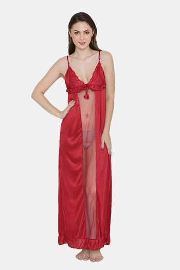 Buy KLOVVY Honeymoon Night Dress/ Night Suit For Ladies/ Babydoll Nighty/  Short Nighty in Red Color Online at Best Prices in India - JioMart.