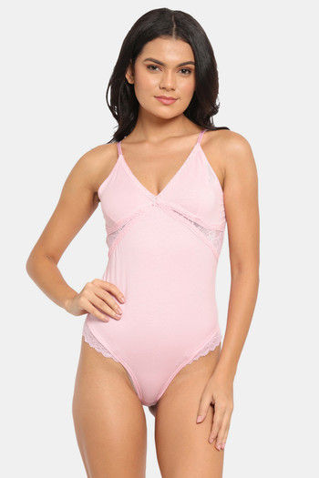 Buy N-Gal Straight Fit Cotton Spandex Teddy - Pink at Rs.800 online