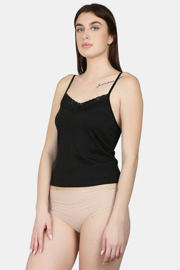 N- Gal Cotton Elastane Camisole - Black