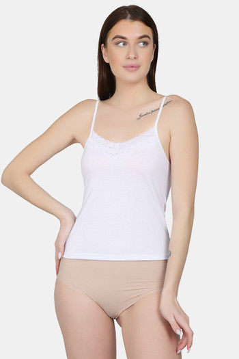 Buy N- Gal Cotton Elastane Camisole - White