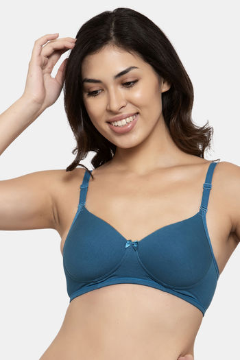 Buy Zivame Glitter Straps Padded Non Wired 3/4th Coverage T-Shirt Bra With  Thong - Maroon R Red at Rs.419 online, Bra online