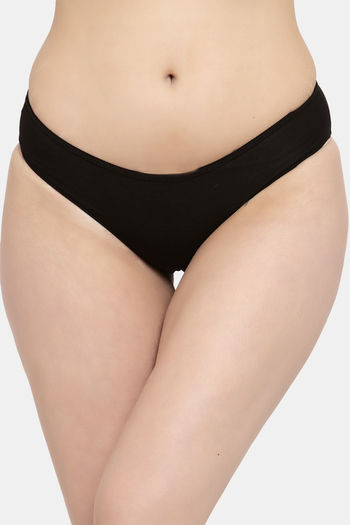 Buy Prag Low Rise Half Coverage Bikini Panty - Black at Rs.210 online