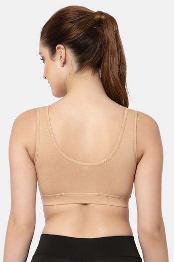 Buy Prag Easy Movement Sports Bra - Nude at Rs.649 online