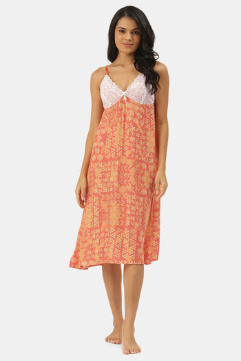 Buy Ms.Lingies Modal Nightdress Orange at Rs.1799 online