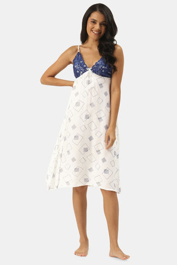 Ms.Lingies Modal Nightdress White