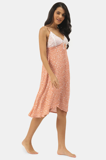 Buy Ms.Lingies Modal Nightdress Orange at Rs.1799 online