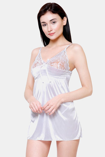 Buy Ms.Lingies Modal Babydoll With Thong - Green at Rs.1799 online