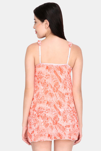 Buy Zivame Lace Babydoll With Thong - Peach Pearl at Rs.948 online
