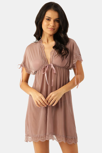 Buy Brown Night&LoungeWearSets for Women by MS LINGIES Online
