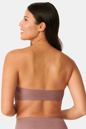 Buy Sloggi Zero Feel Lace 2.0 Ultrasoft Removable Padded Wireless Seamless Bandeau  Bra - Cacao at Rs.2199 online