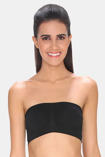 Buy C9 Single Layered Non-Wired Full Coverage Tube Bra - Black at
