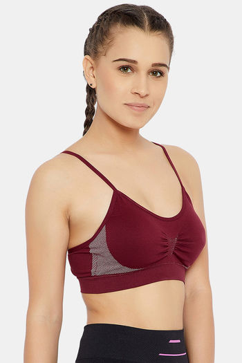 Buy C9 Single Layered Non-Wired Full Coverage Bra - Wine at Rs.899 online