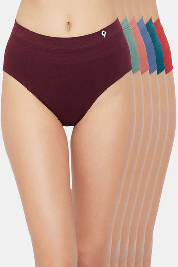 Buy C9 Mid Rise Seamless Bikini Panty (Pack Of 6) - Assorted14