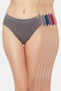 Buy C9 Mid Rise Seamless Bikini Panty (Pack Of 6) - Assorted3
