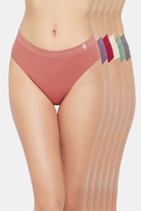 Buy C9 Mid Rise Seamless Bikini Panty (Pack Of 6) - Assorted5
