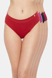 Buy C9 Mid Rise Seamless Bikini Panty (Pack Of 4) - Assorted