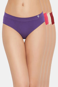 Buy C9 Mid Rise Seamless Bikini Panty (Pack Of 4) - Assorted13