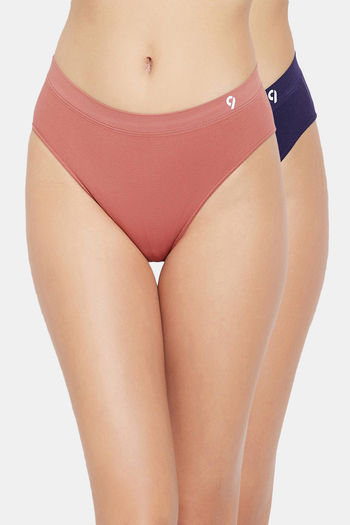 Buy C9 Mid Rise Seamless Bikini Panty (Pack Of 2) - Dusty Cedar Navy