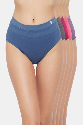 Buy C9 Mid Rise Seamless Bikini Panty (Pack Of 5) - Assorted2