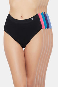 Buy C9 Mid Rise Seamless Bikini Panty (Pack Of 5) - Assorted6