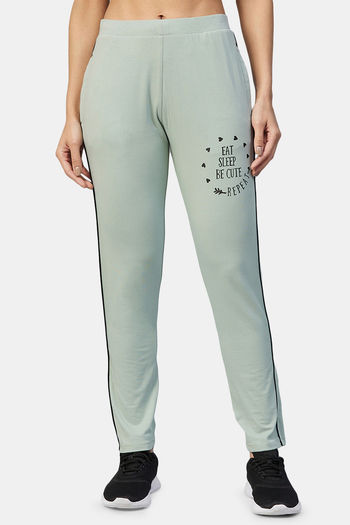 C9 Airwear Track Pants : Buy C9 Airwear Women Grey Relax Fit Solid  Trackpant with Logo And Pockets Online