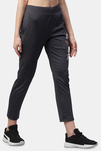 Onesport Women Polyester Spandex Jersey Black Track Pants