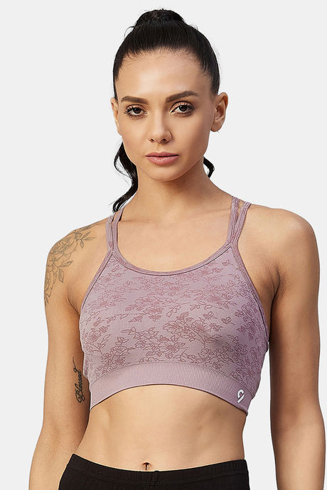 Buy C9 Airwear Polyamide Stripe Back Sports Bra Elder Berry at