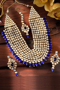 Buy Peora Gold Plated Traditional Long Jewellery Necklace Set & Maang Tikka Earrings (PF25N1111B)