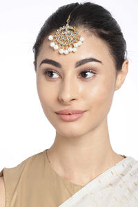 Buy Peora Gold Plated Kundan Pearl Maang Tikka Wedding Traditional Jewellery (PF37T7058W)