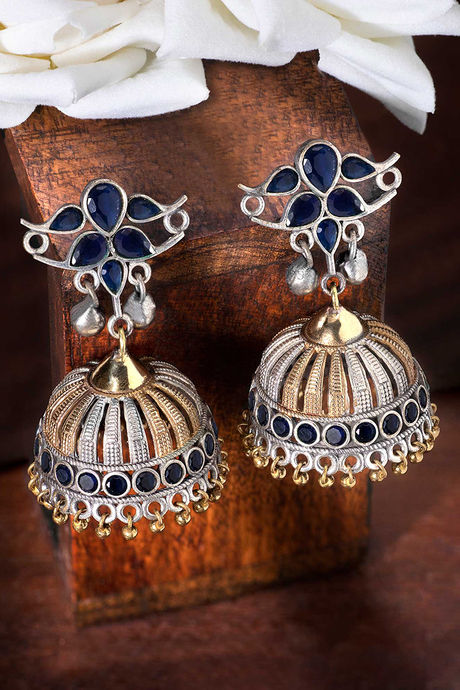 Buy MONKDECOR Elegant Bridal Jhumka Earring For Girls & Women (Meenabali- Blue) Online at Best Prices in India - JioMart.