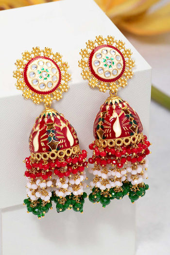 Gold Jhumki Earrings 22 Karat – aabhushan Jewelers