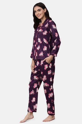 Hibiscus Brushed Cotton Pyjama Set