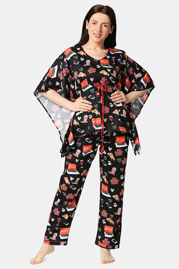 black pjs plus size